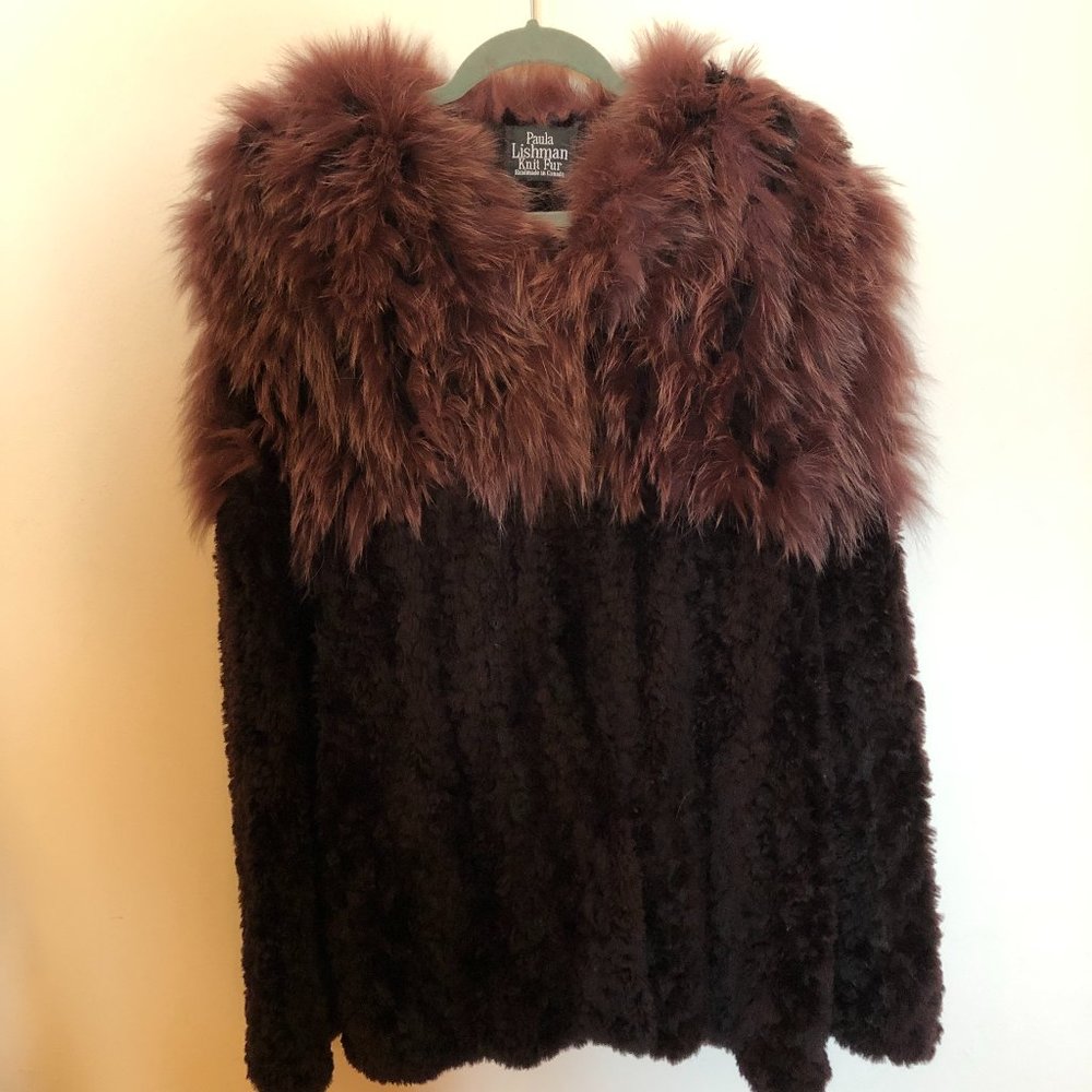 Paula Lishman Beaver and Fox knit long-sleeved jacket